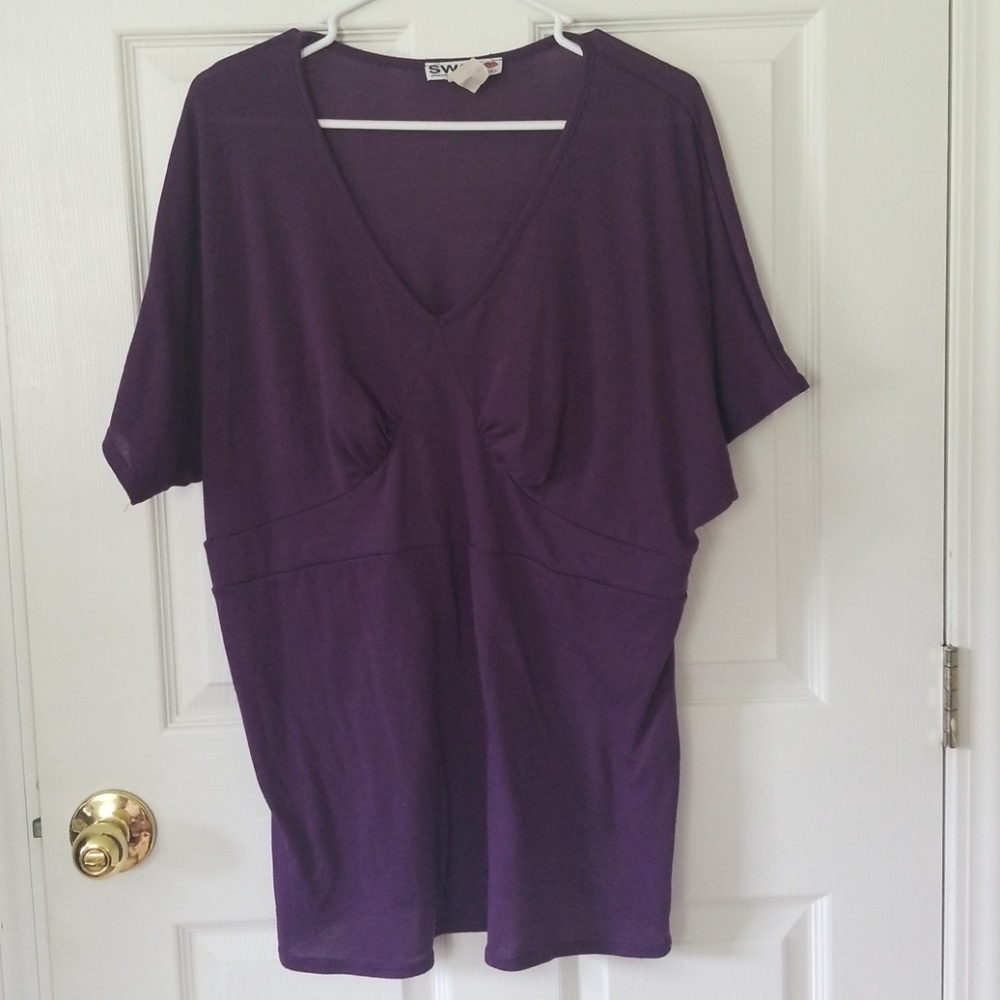 Purple short sleeve top